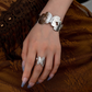 Stylish Alloy Hand Cuff Ring Set